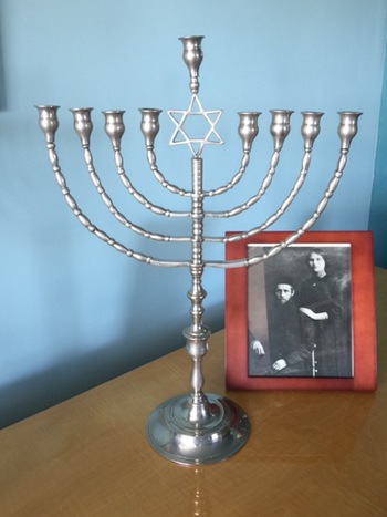 Grand Antique Synagogue Chanukah Menorah 